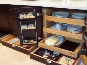 pull out shelves cabinets