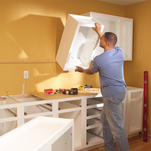 installation of cabinets