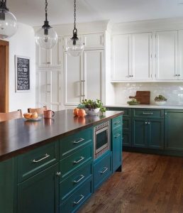 2 toned kitchen cabinets