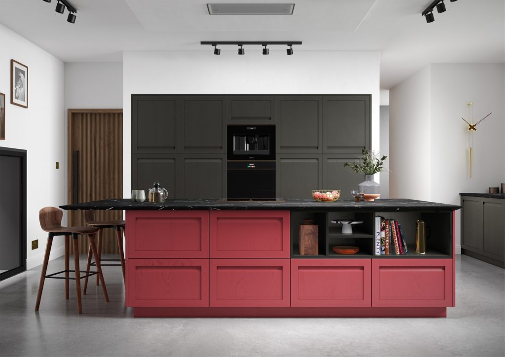 two-toned cabinets