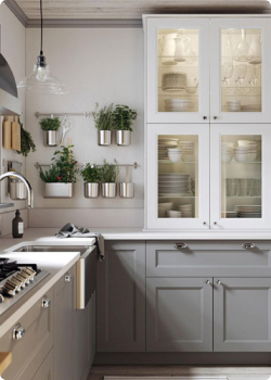 transitional Kent kitchen cabinets