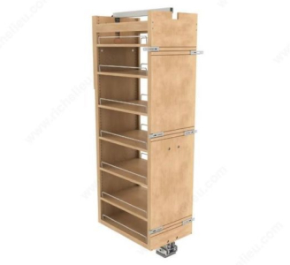 Rev A Shelf wood Pull Out Pantry with slides Richelieu Hardware