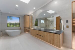 Master bathroom cabinets